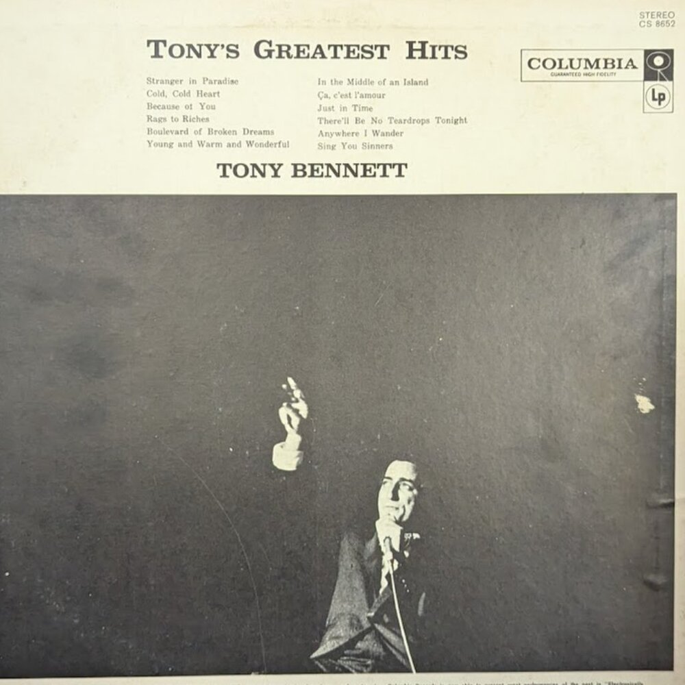 Tony Bennett Tony's Greatest Hits Vinyl Record LP Album Columbia Records VG+ VTG - Picture 2 of 2